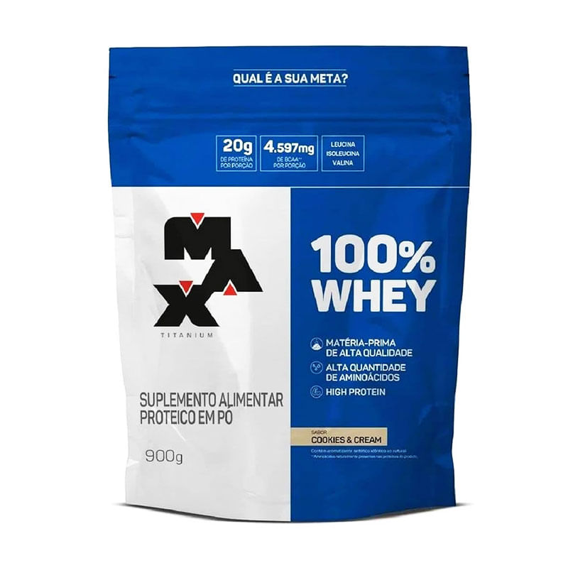 100% Whey Cookies & Cream Refil 900g