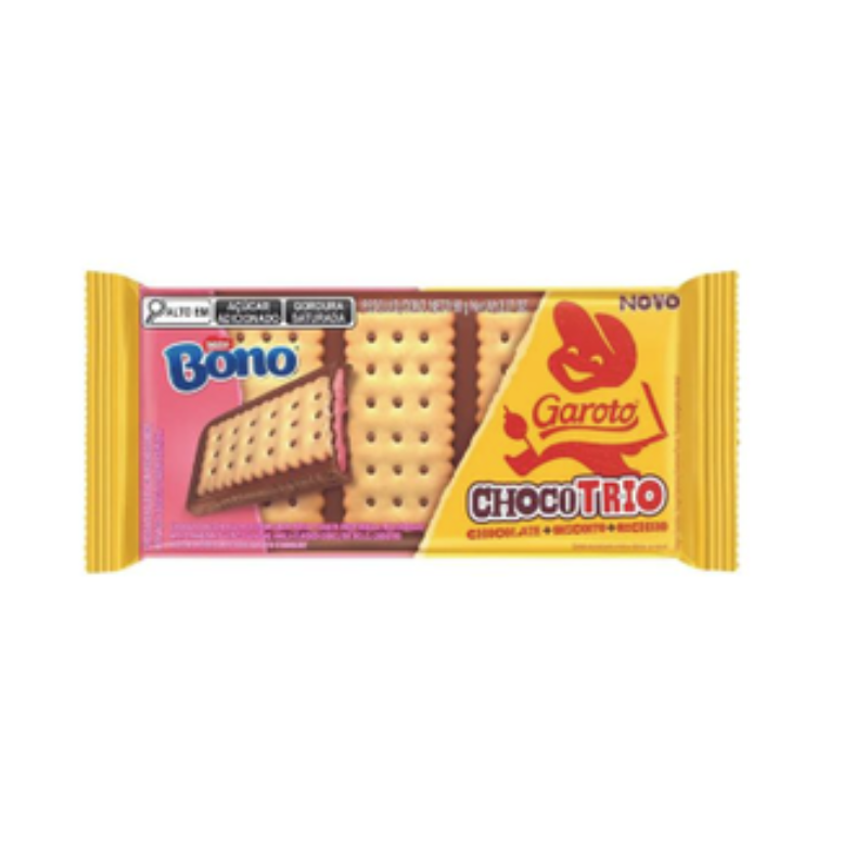 CHOCOBISCUIT GAROTO 90G TRIO BONO MOR