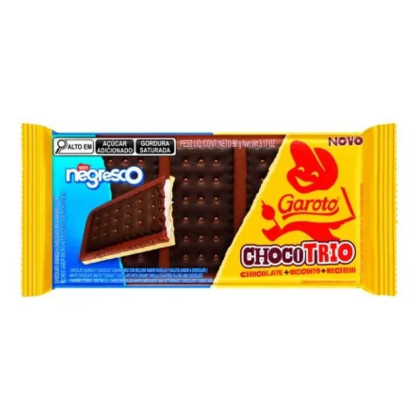 CHOCOBISCUIT GAROTO 90G TRIO NEGRESCO