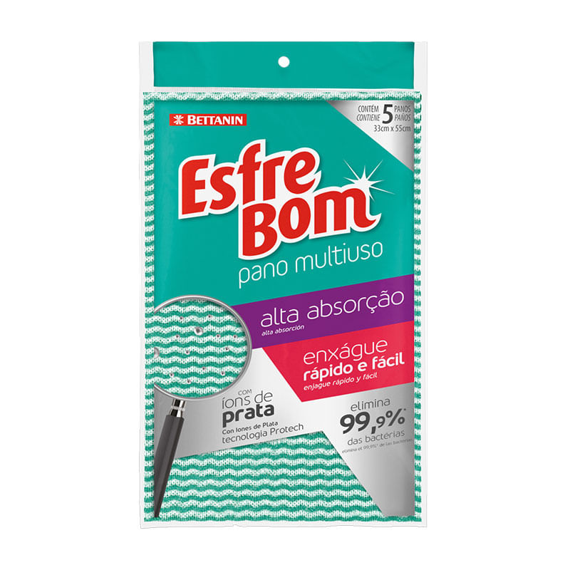 Pano Multiuso Sek Verde 5un 