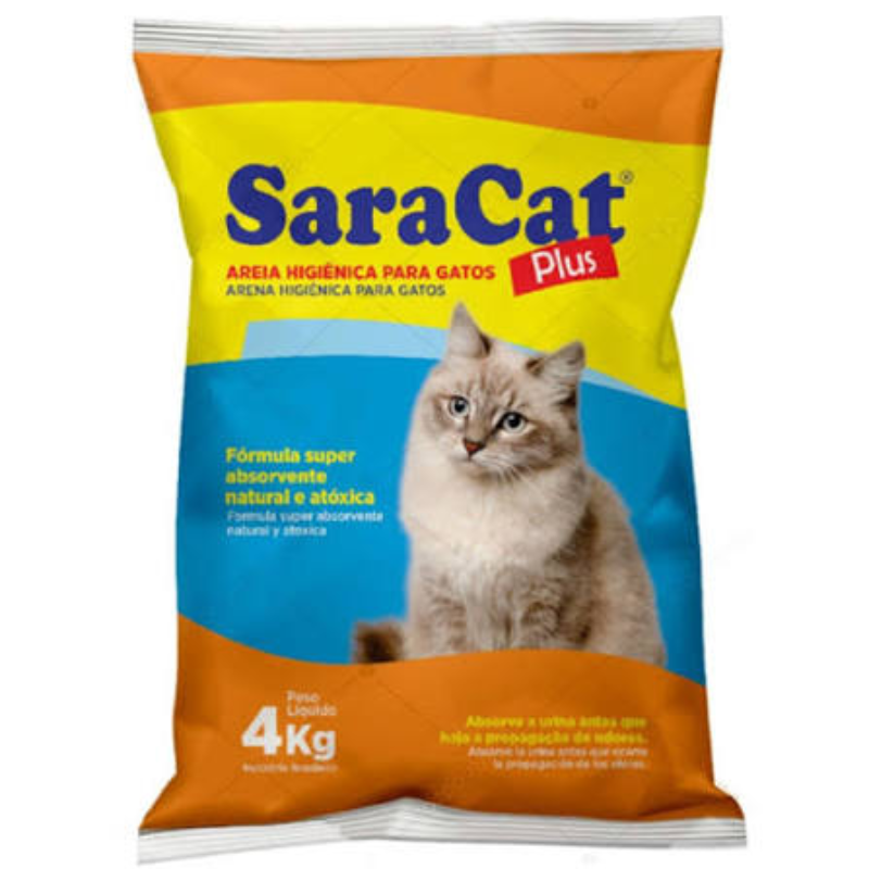 Areia Gato Saracat Plus 4 kg