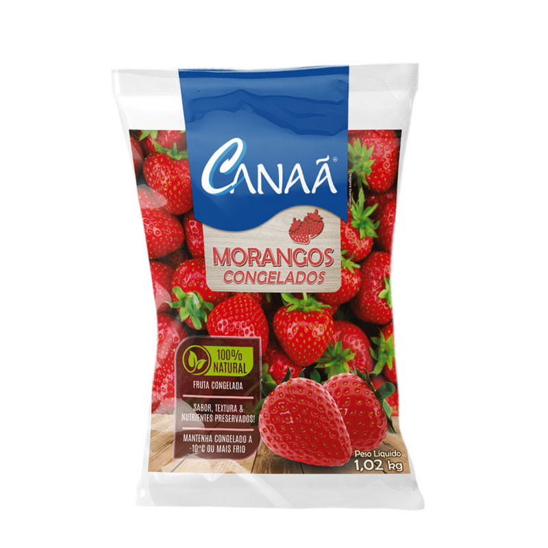 Frutas Congeladas Morango Canaã 1,02kg