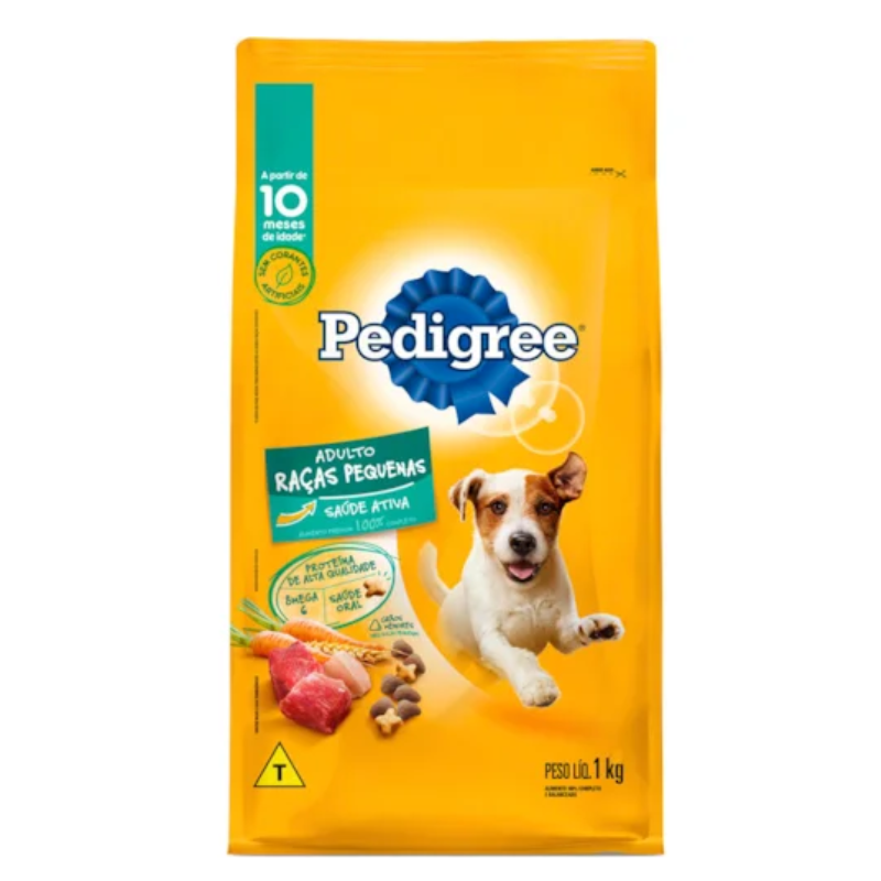 Ração Pedigree para Raças Pequenas - Aprox. 500g
