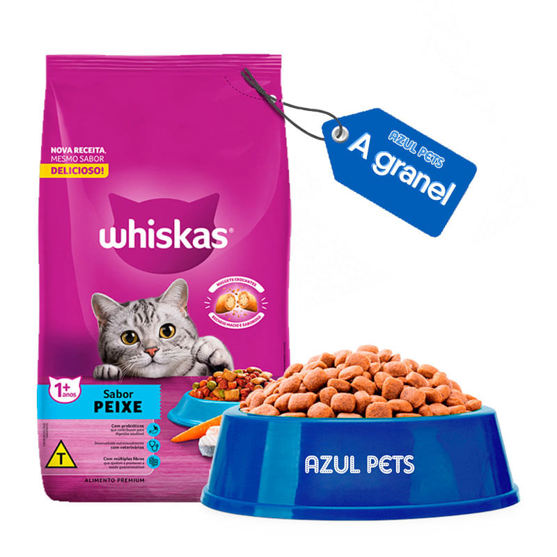 Ração Whiskas Peixe - Aprox. 500g