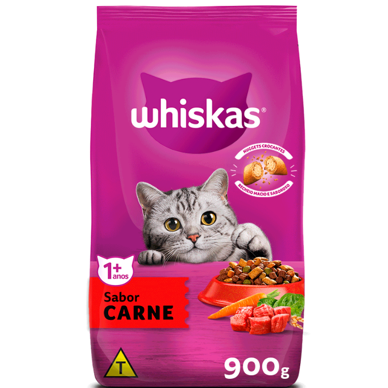 Ração Whiskas Carne - Aprox. 500g