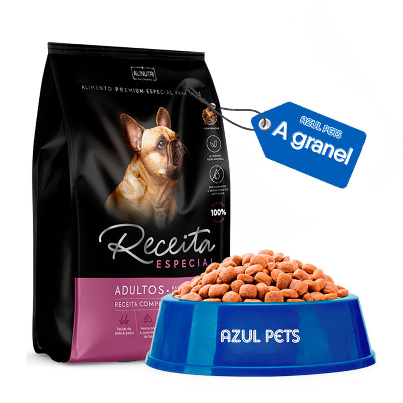 Ração Receita Especial para Cão Raças Pequenas e Médias Adulto - Aprox. 500g