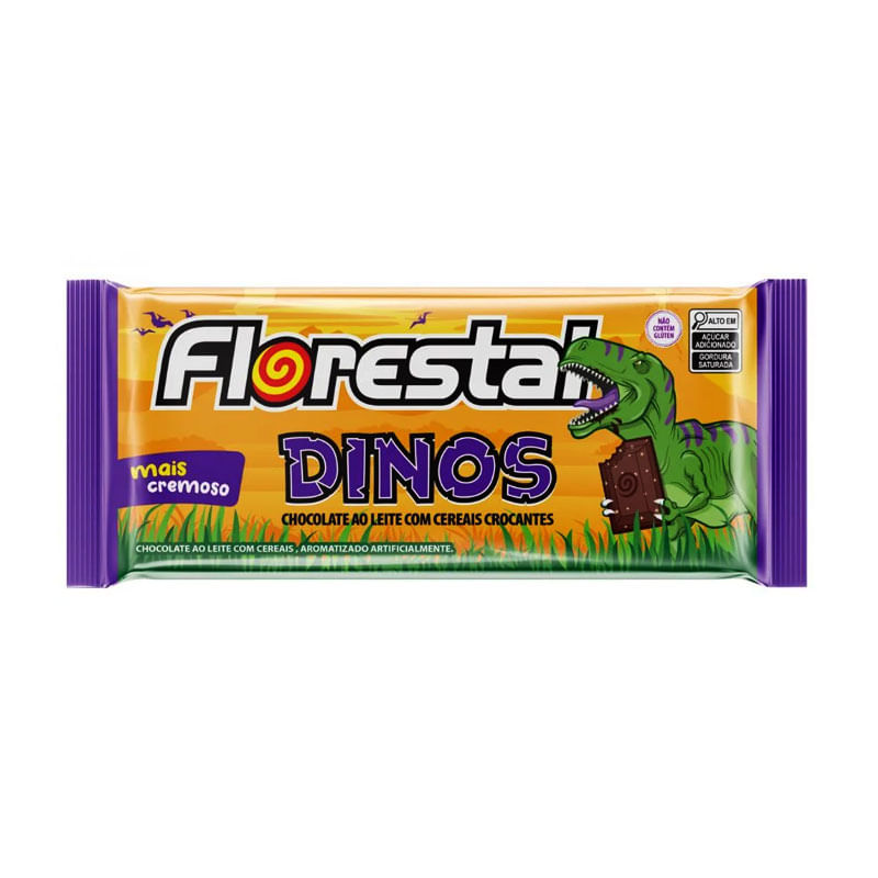 Barra de Chocolate ao Leite Dinos Florestal 80g