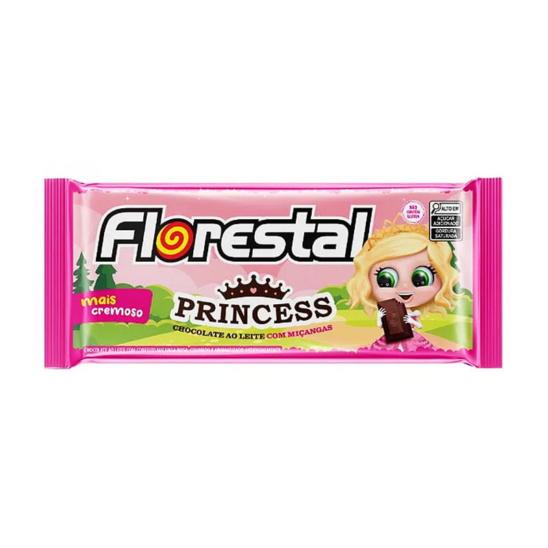 Barra de Chocolate ao Leite Princess Florestal 80g