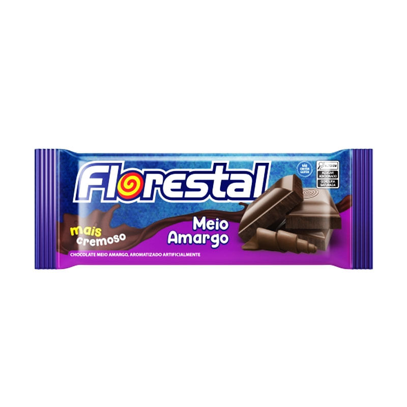 Barra de Chocolate Meio Amargo Florestal 80g