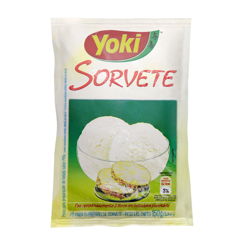 Pó de Sorvete Yoki 150g Abacaxi