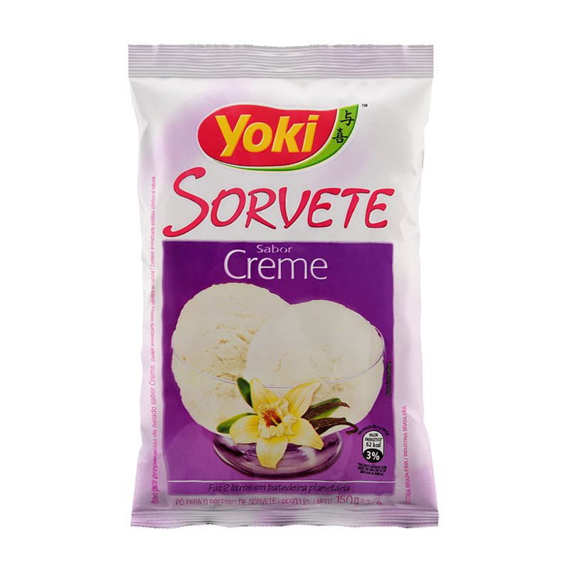 Pó de Sorvete Yoki 150g Creme