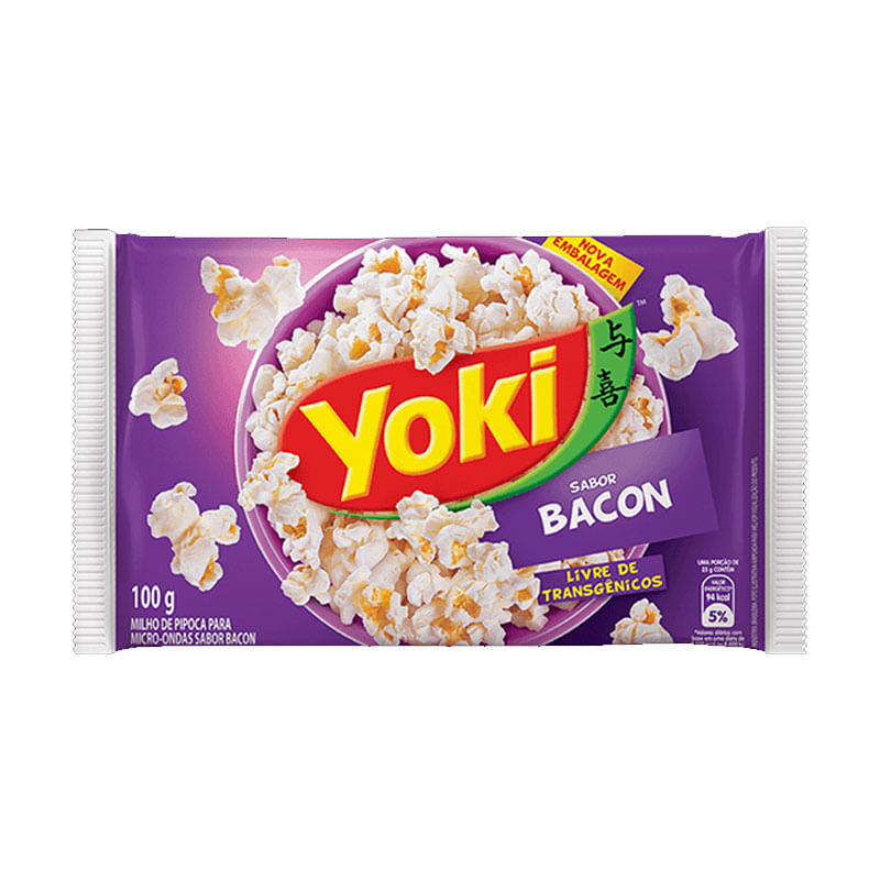Pipoca de Microondas Yoki Bacon 100g
