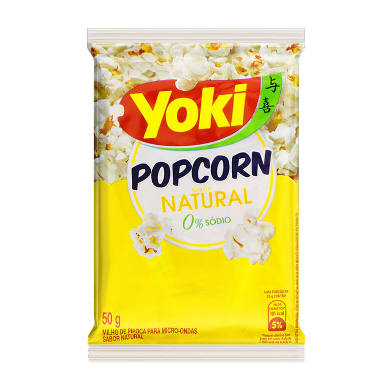 Pipoca de Microondas Yoki Natural 50g
