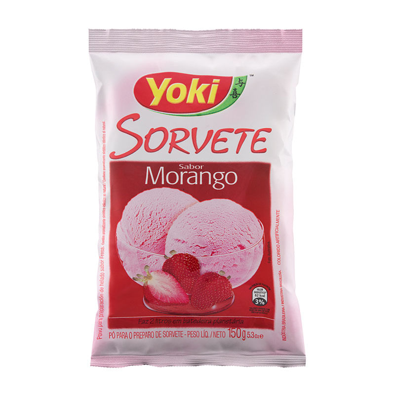 Pó de Sorvete Yoki 150g Morango