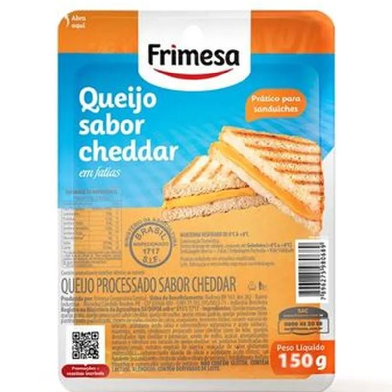 Queijo Cheddar Frimesa Fatiado 200g