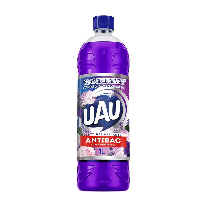 Desinfetante Uau Antibac Lavanda e Rosas 1L