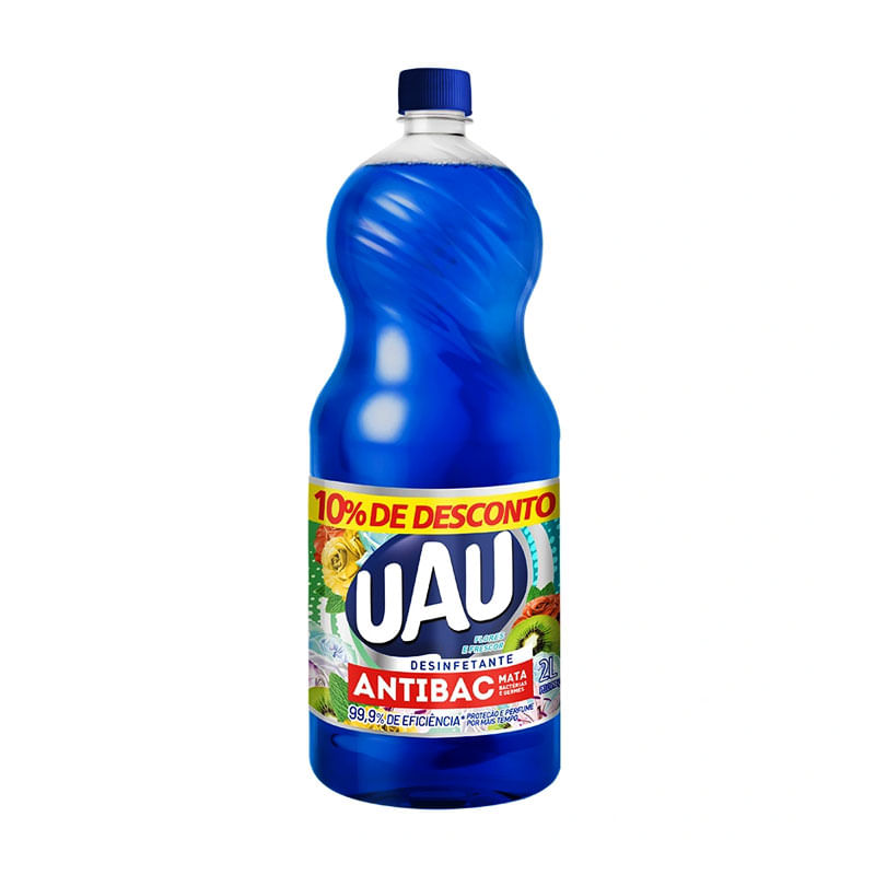 Desinfetante Uau Antibac Flores e Frescor 2L