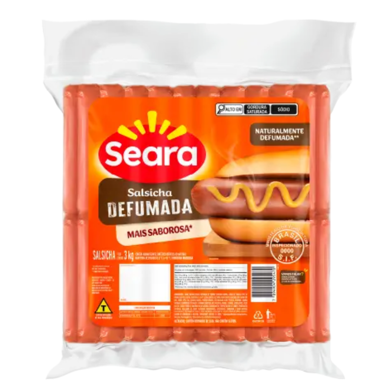 SALSICHA DEFUMADA SEARA CG 3KG