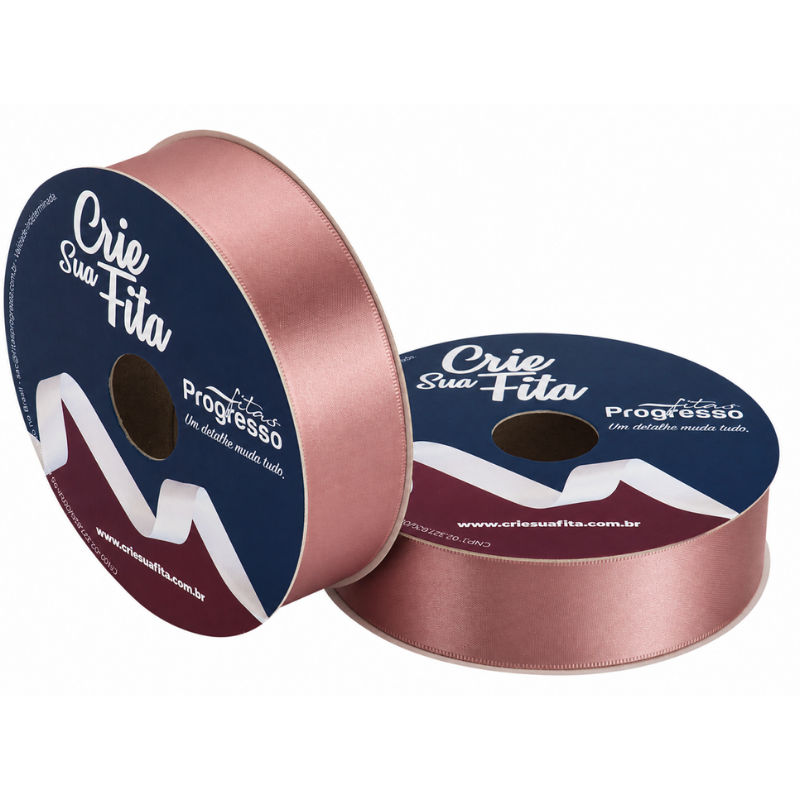 Fita cetim Simples Toque Suave CFS007 30mm Rose 50m