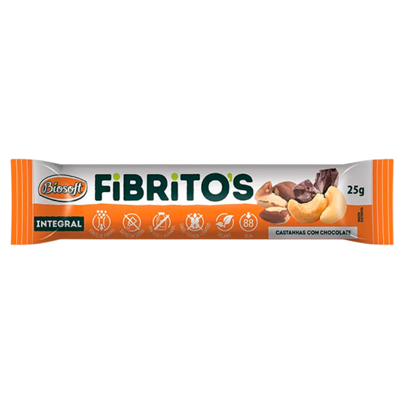 Barra Biosoft Fibrito Zero Morango 25g