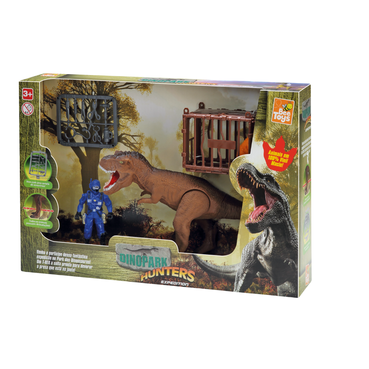 Dinopark Boneco Dinossauro Hunters Expedition - Bee Toys 