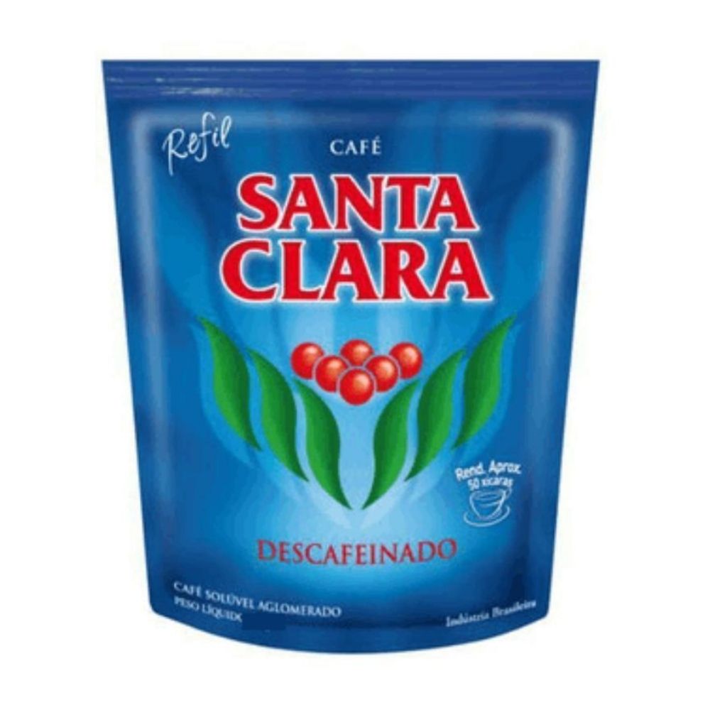 CAFÉ SOLÚVEL SANTA CLARA DESCAFEINADO REFIL 40G