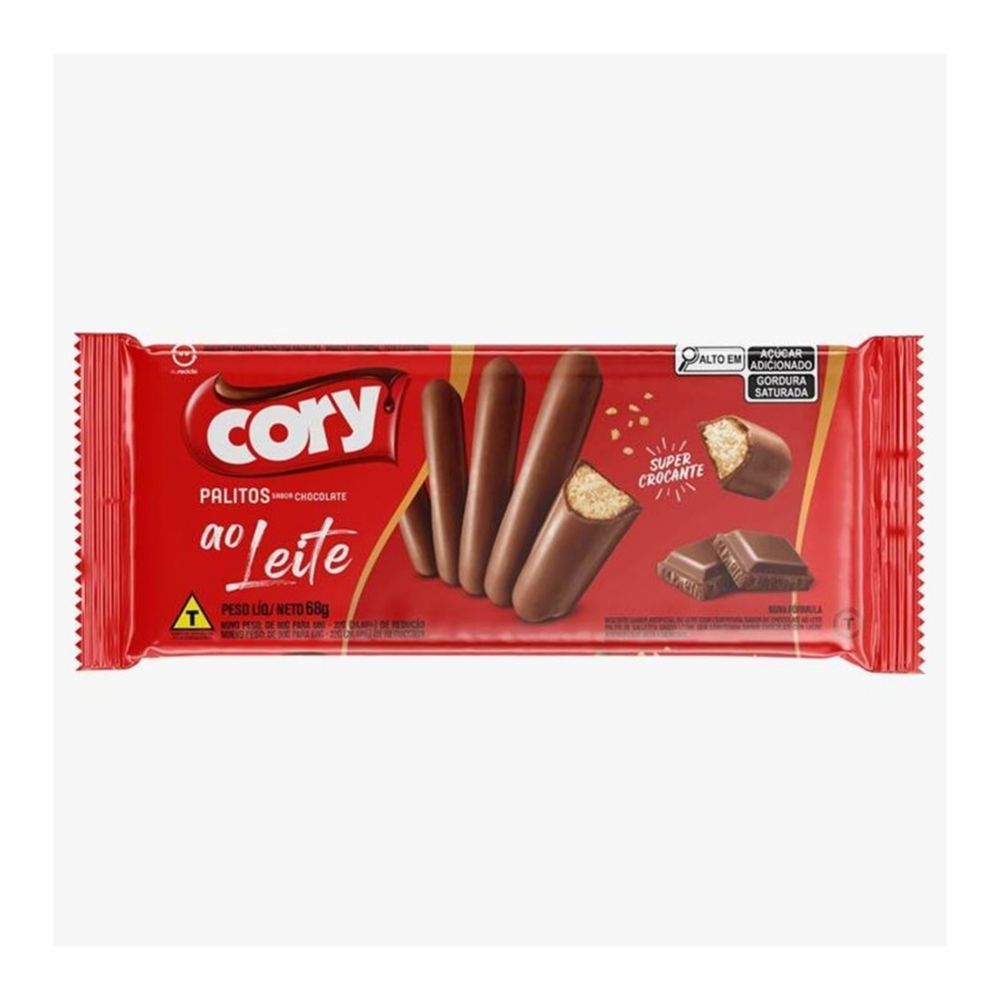 Palitos Cory Chocolate ao Leite 68g