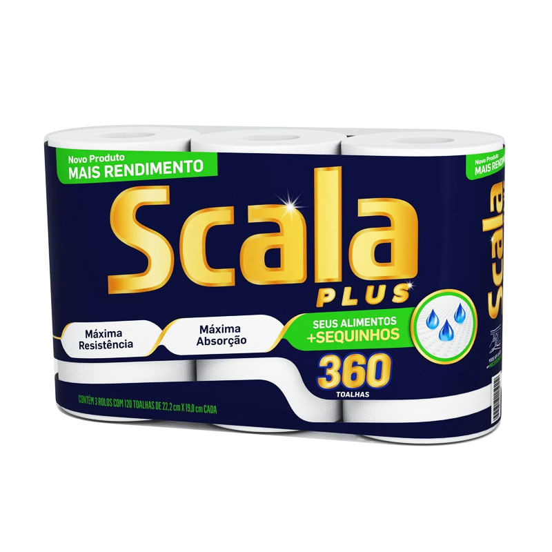 Papel Toalha Scala Folha Simples 21x20 com 3un 