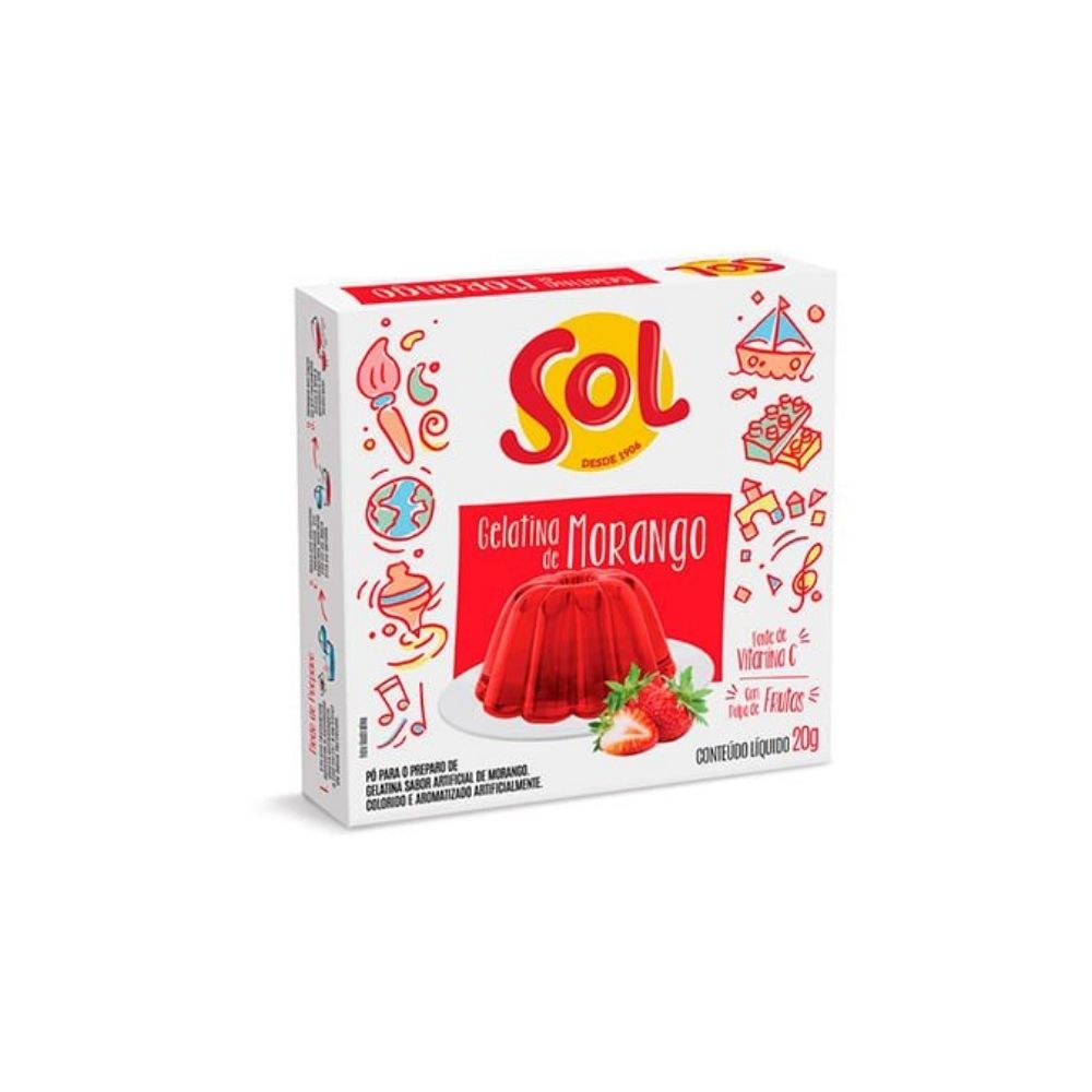 GELATINA SOL MORANGO 20G