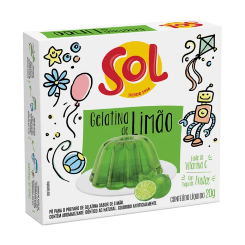 GELATINA SOL MORANGO 20G