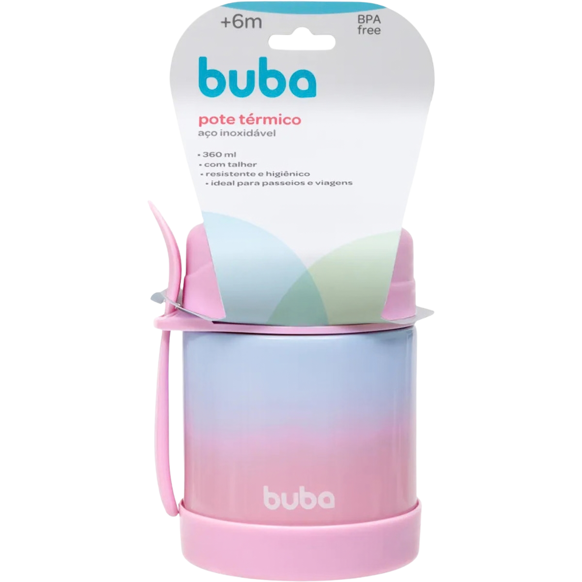 Pote Térmico Degradê Rosa - Buba 