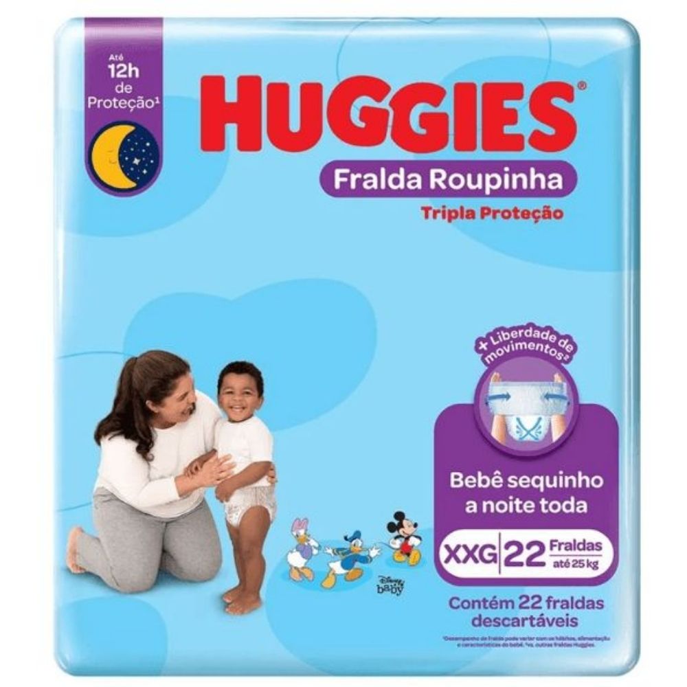Fralda  Descartável Huggies  Tripla Proteção Roupinha  XXG 22un