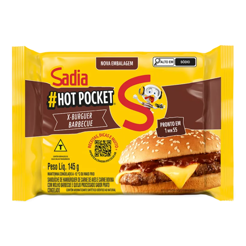 Hot Pocket Sadia Xburguer Barbecue 145g