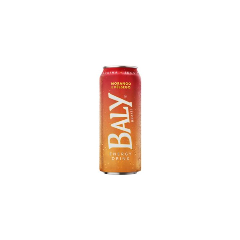 Energético Baly Morango e Pêssego Lata 473ml