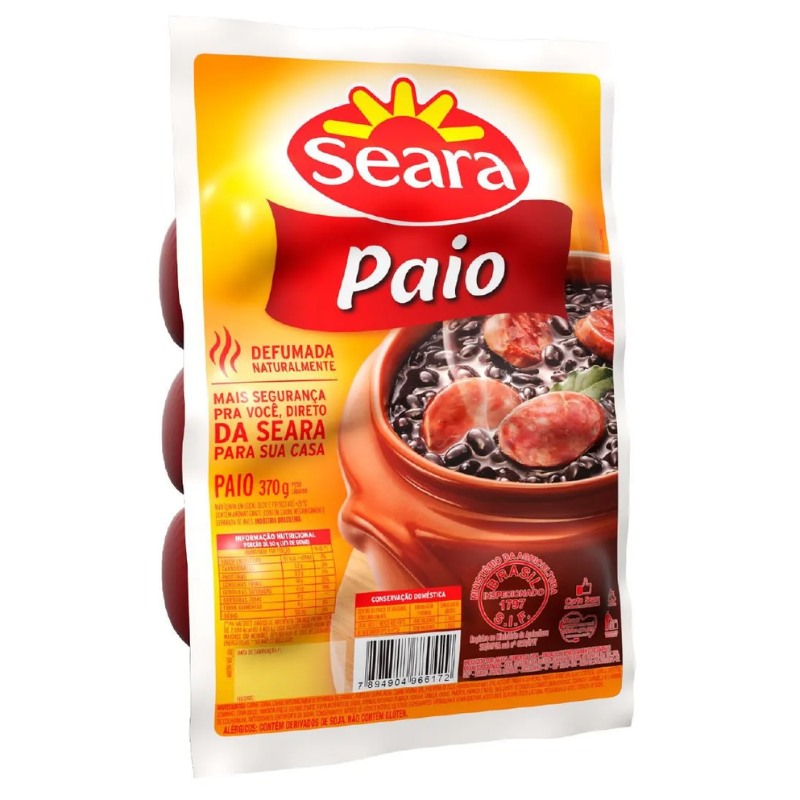 LINGUIÇA TIPO PAIO SEARA PACOTE 370G