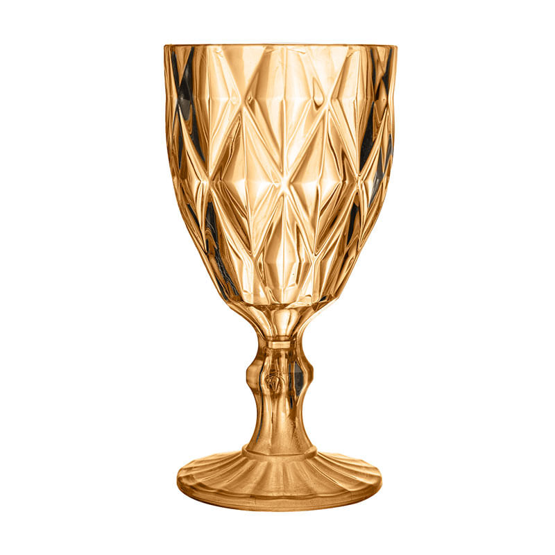 Taça de Acrílico Diamond Ambar 330ml