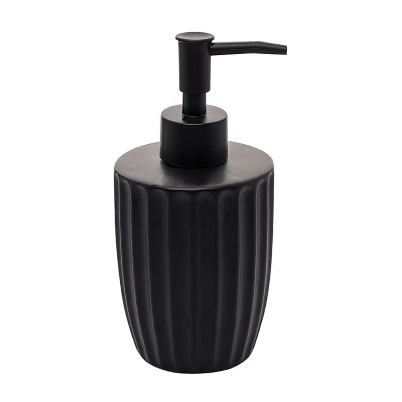 Porta Sabonete Líquido Cerâmica Canelatta Preto 330ml