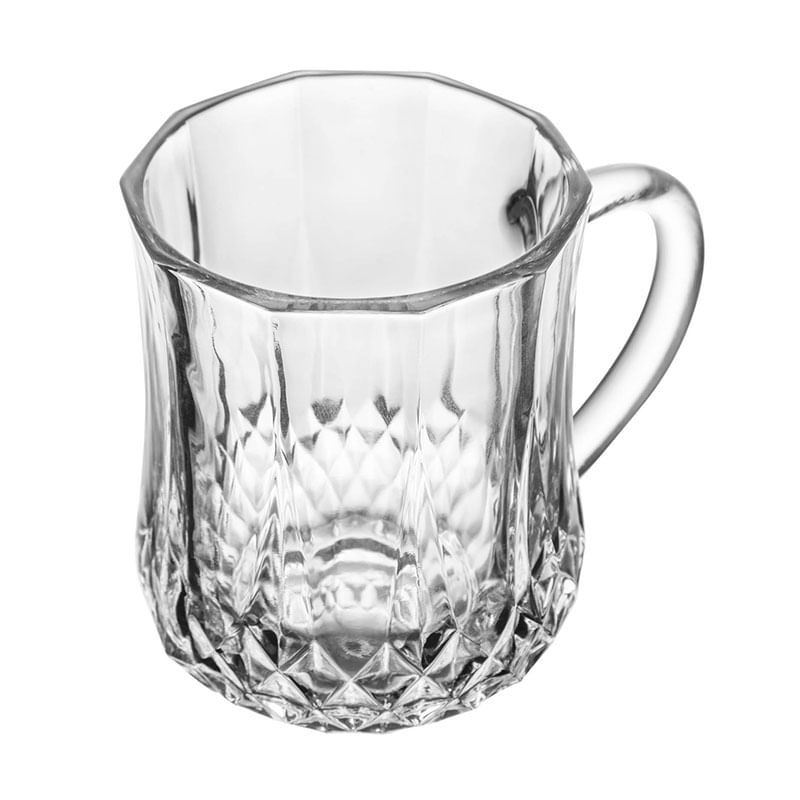 Caneca de Vidro Diamante 200ml