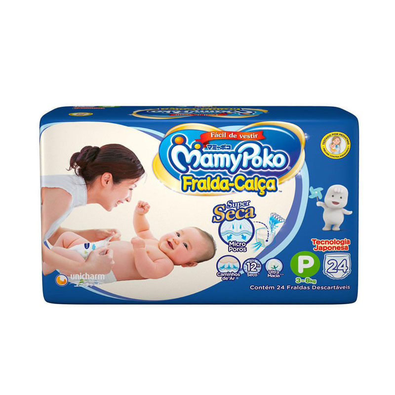 Fralda Mamypoko Calça Regular P 24un