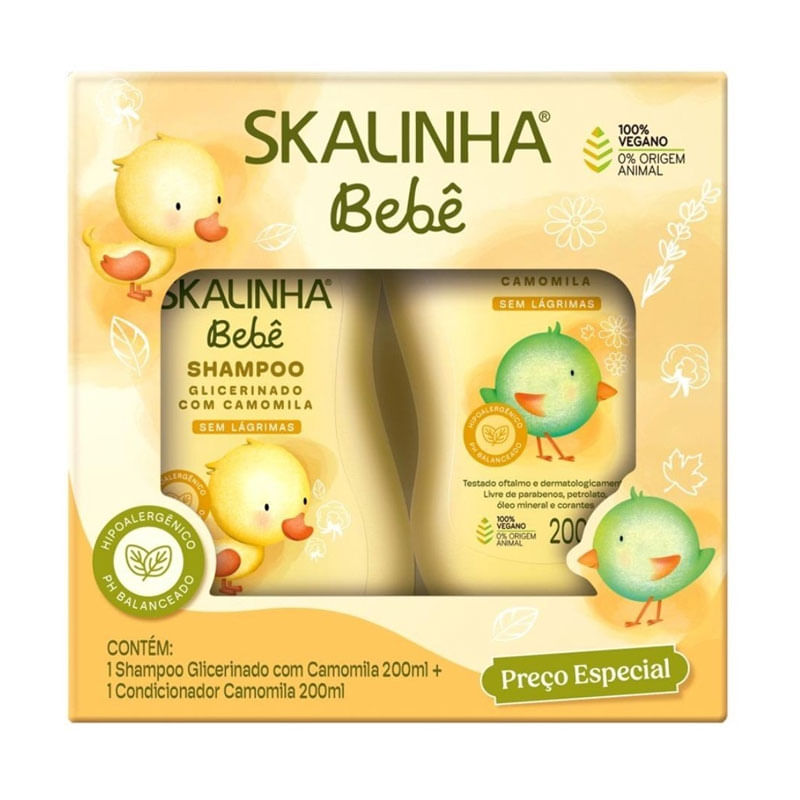 Shampoo+Condicionador Skalinha Bebê Camomila 2x200ml