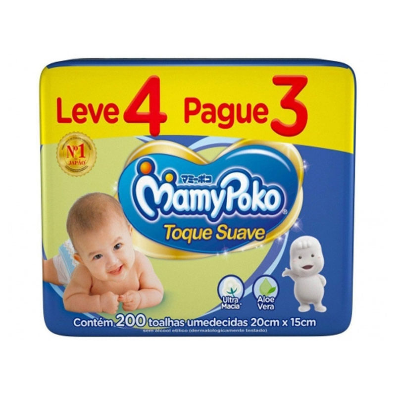 Toalha Umedecidas Mamypoko Toque Suave Leve 4 Pague 3