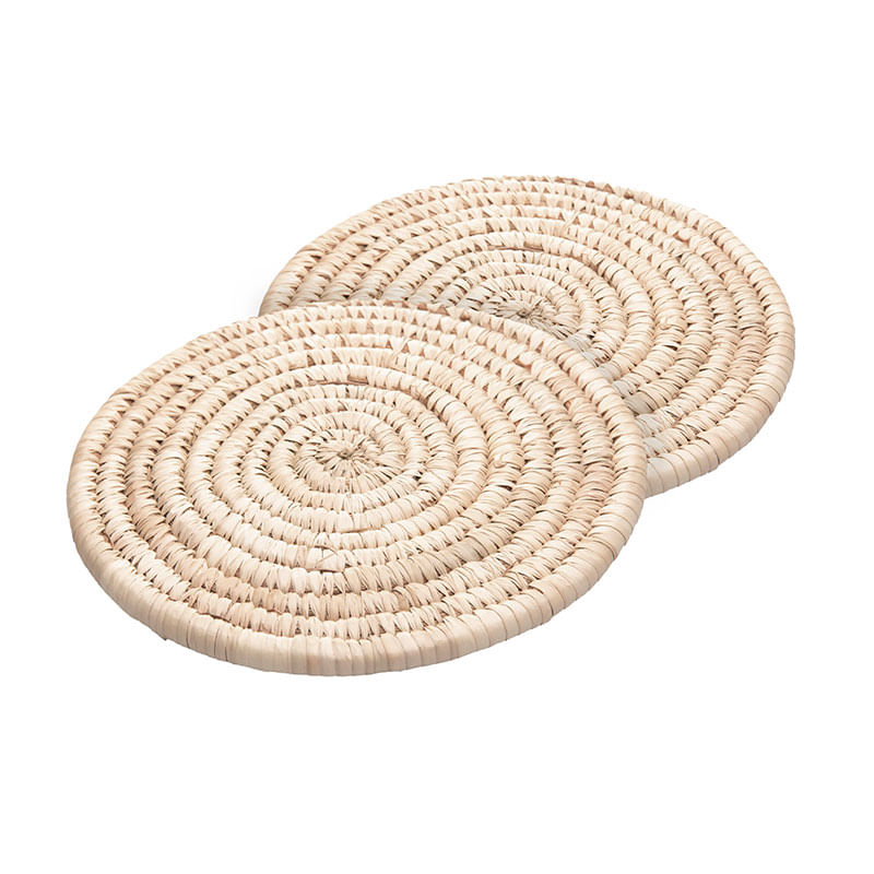 Conjunto 2 Descanso Panela de Fibra Natural Braid