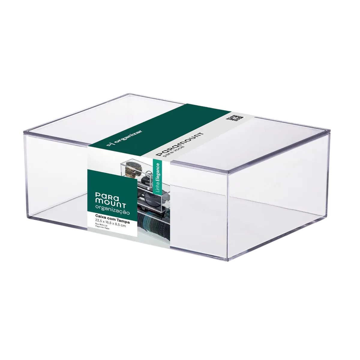 Caixa Organizadora Elegance com Tampa - 22,5x16,5x8,5cm