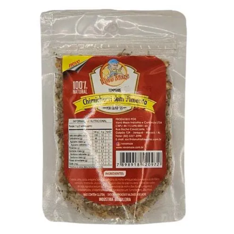 Tempero Chimichurri Sem Pimenta Vovó Maze 40g