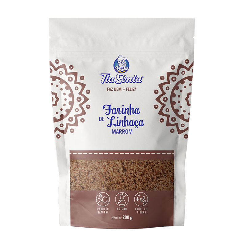 Farinha de Linhaça Tia Sônia 200g Marrom