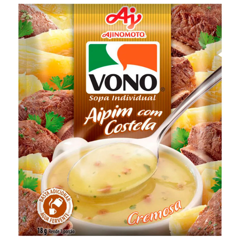 Sopa Cremosa Vono Aipim com Costela 18g (Sachê)