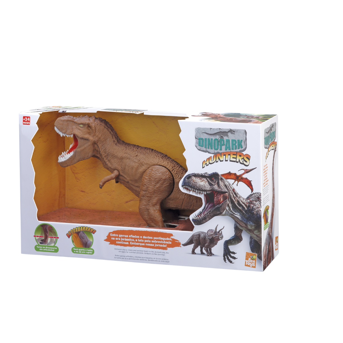 Brinquedo Dinopark Hunters Rex Sem Som - Bee Toys 