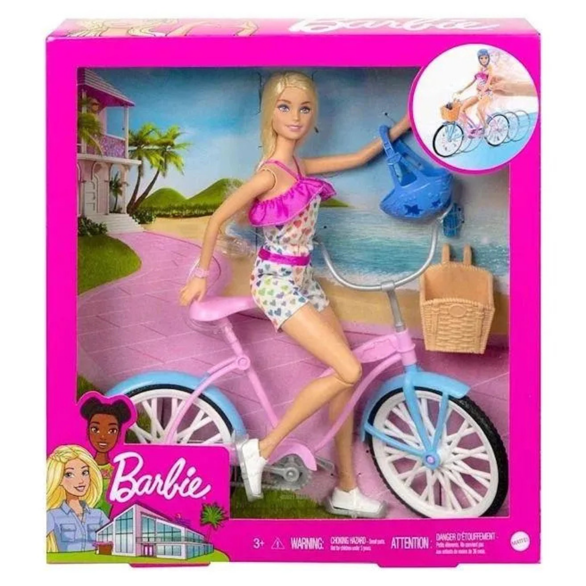 Boneca Barbie Passeio de Bicicleta com Acessórios e com boneca - Mattel
