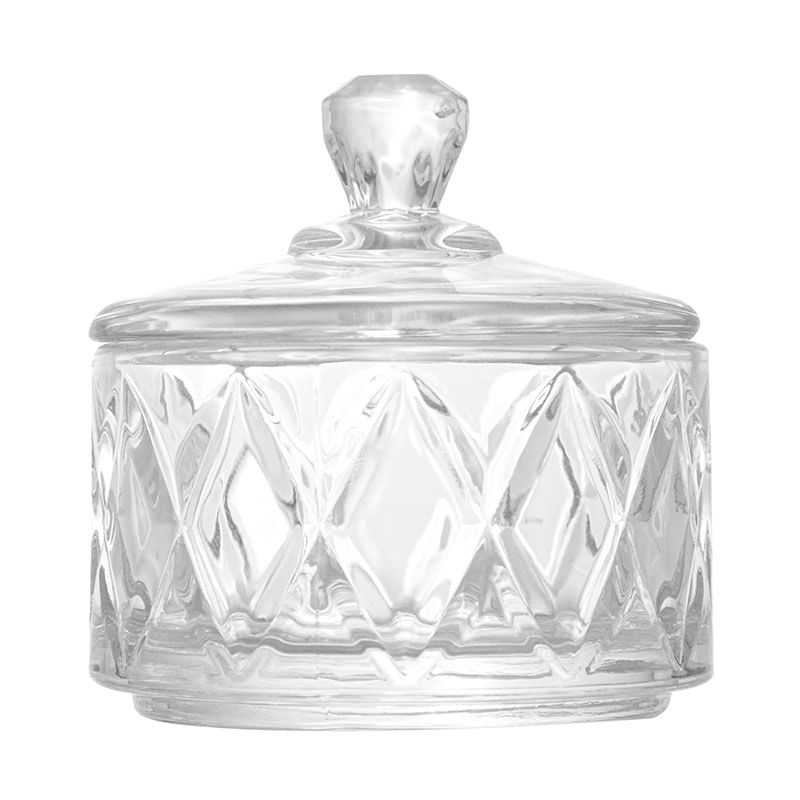 Potiche Cristal Redondo Diamond 10,5x10,5x11,5