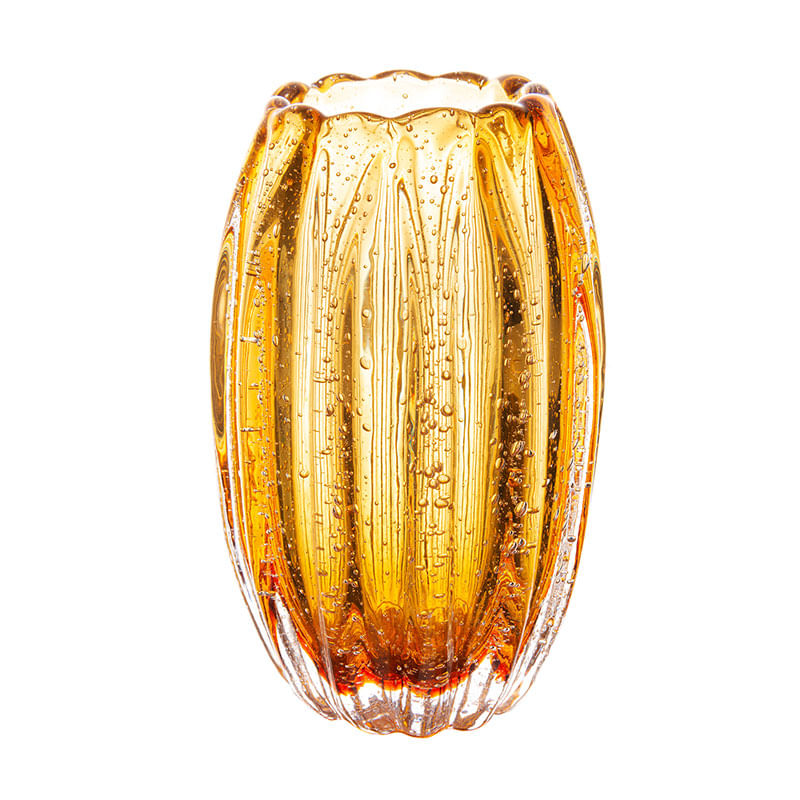 Vaso de Vidro Italy Ambar 9x13
